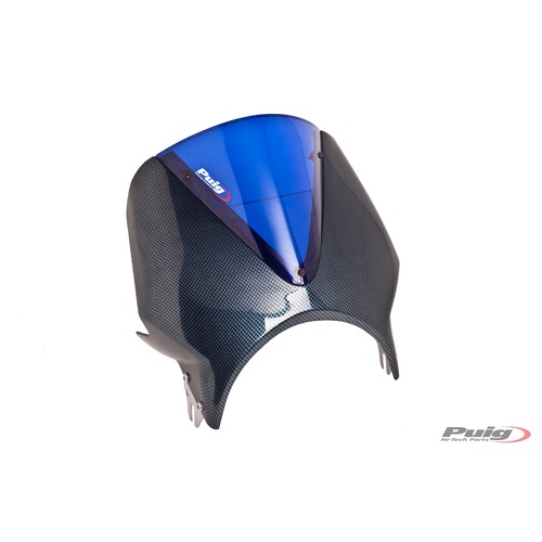 Puig WINDSCREEN MOD.VISION SEMIF.C/CARBON SCREEN C/BLUE