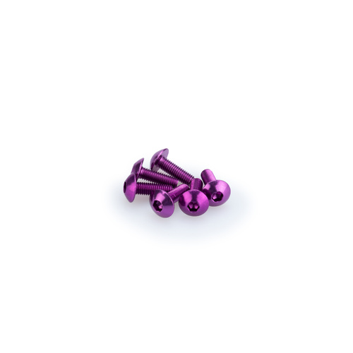 Puig KIT SCREWS DOMED M5X15MM. C/PURPLE