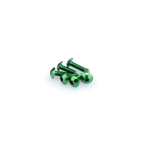 Puig KIT SCREWS DOMED M5X15MM. C/GREEN