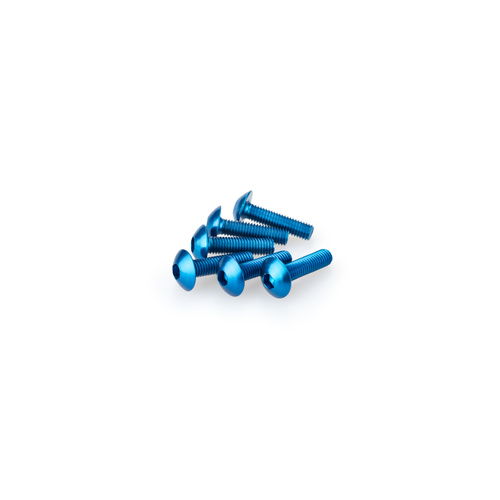 Puig KIT SCREWS DOMED M5X20MM. C/BLUE