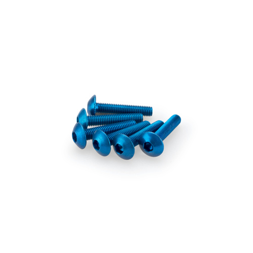 Puig KIT SCREWS DOMED M5X25MM. C/BLUE