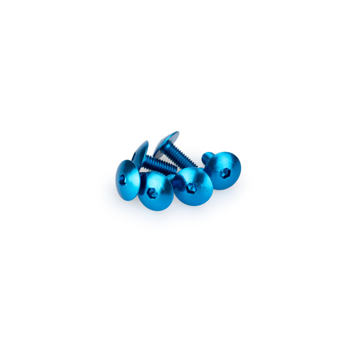 Puig KIT SCREWS DOMED M6X15MM. C/BLUE