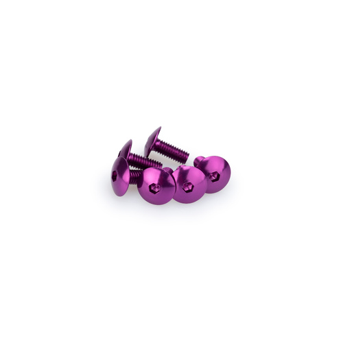 Puig KIT SCREWS DOMED M6X15MM. C/PURPLE