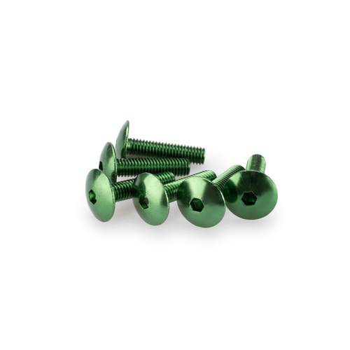 Puig KIT SCREWS DOMED M6X25MM. C/GREEN