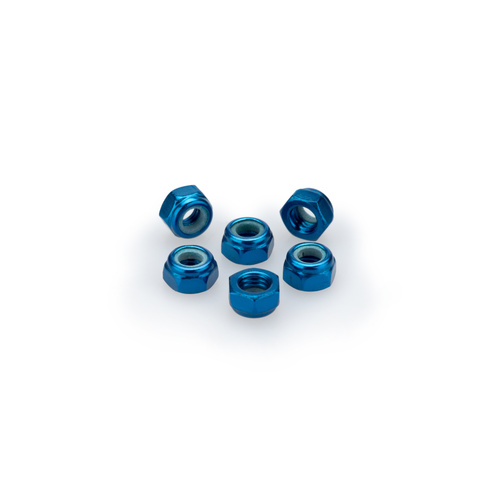 Puig BLISTER 6 LOCKNUT M5 C/BLUE