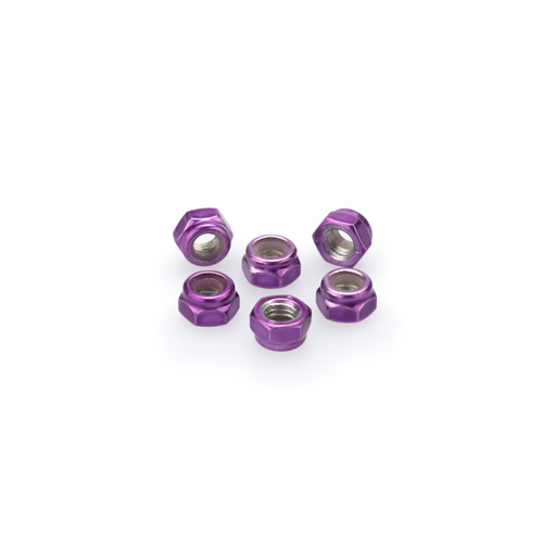 Puig BLISTER 6 LOCKNUT M5 C/PURPLE