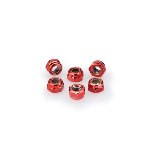 Puig BLISTER 6 LOCKNUT M5 C/RED