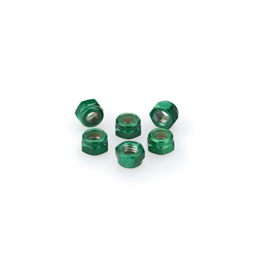 Puig BLISTER 6 LOCKNUT M5 C/GREEN