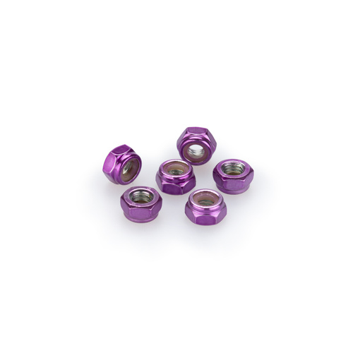 Puig BLISTER 6 LOCKNUT M6 C/PURPLE