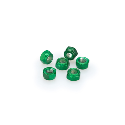 Puig BLISTER 6 LOCKNUT M6 C/GREEN