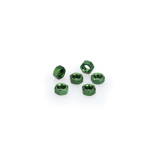 Puig BLISTER 6 NUTS M6 C/GREEN