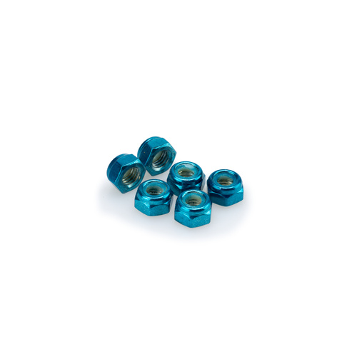 Puig BLISTER 6 LOCKNUT M8 C/BLUE