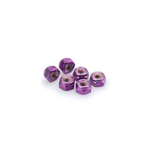 Puig BLISTER 6 LOCKNUT M8 C/PURPLE