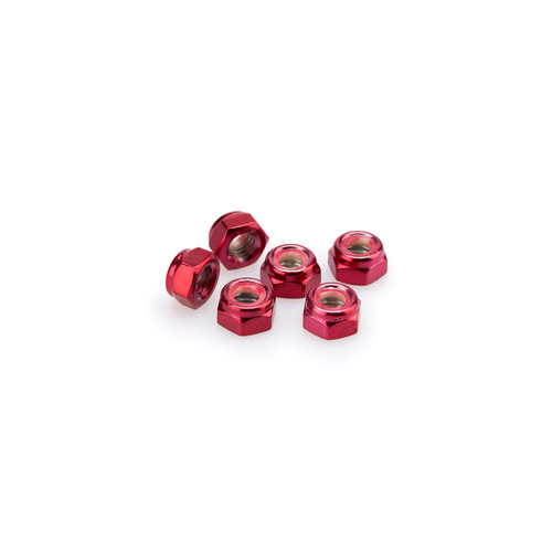 Puig BLISTER 6 LOCKNUT M8 C/RED