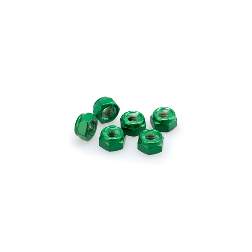 Puig BLISTER 6 LOCKNUT M8 C/GREEN