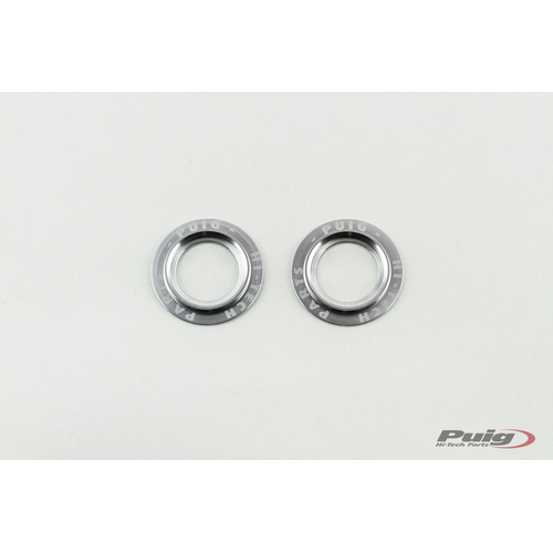 Puig KIT RINGS ANODIZED FRONT FORK PROTECTOR C/SILVER