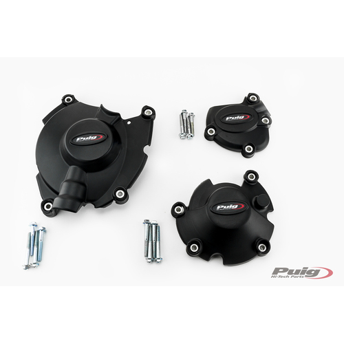 Puig KIT 3 CAPS ENGINE COVER YAMAHA MT-10 16'- C/BLACK