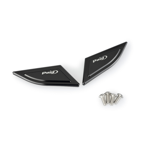 Puig MIRROR BLOCK OFF PLATE SET PANIGALE V2 C/BLACK