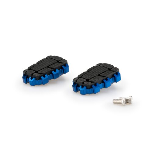 Puig FOOTPEGS HI-TECH ENDURO 2.0. RIG/LEFT C/BLUE