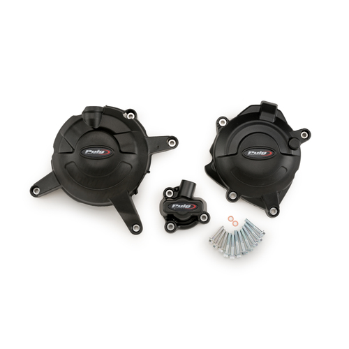 Puig KIT 3 CAPS ENGINE COVER YAMAHA YZF-R3 19' C/BLACK