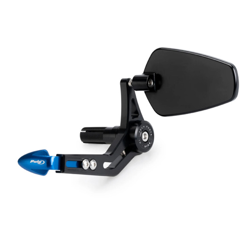 Puig Clutch Lever Protector With Pro Rearview Mirror (Blue Protector)