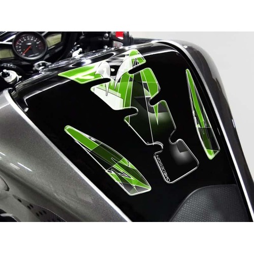 Puig TANK PAD MOD.WINGS KAWASAKI C/GREEN-BLACK