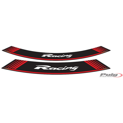 Puig KIT 8 RIM STRIPS RACING C/RED