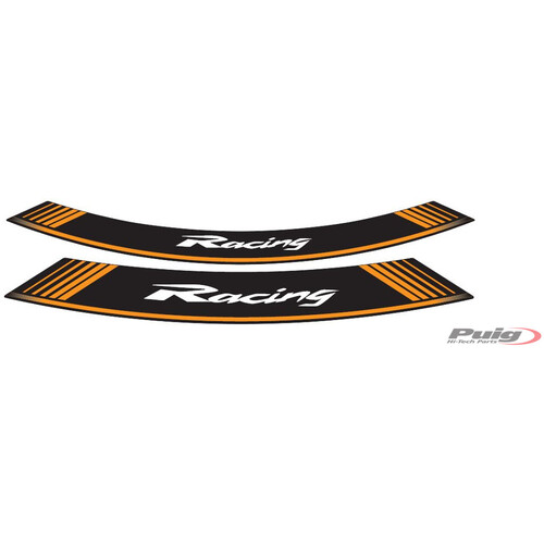 Puig KIT 8 RIM STRIPS RACING C/ORANGE