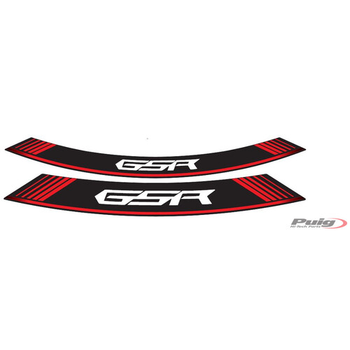 Puig KIT 8 RIM STRIPS GSR C/RED