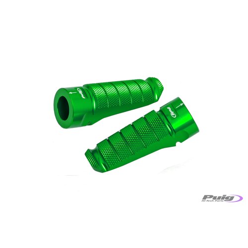 Puig PAIR FOOTRESTS HI-TECH PILOT RIGHT/LEFT C/GREEN