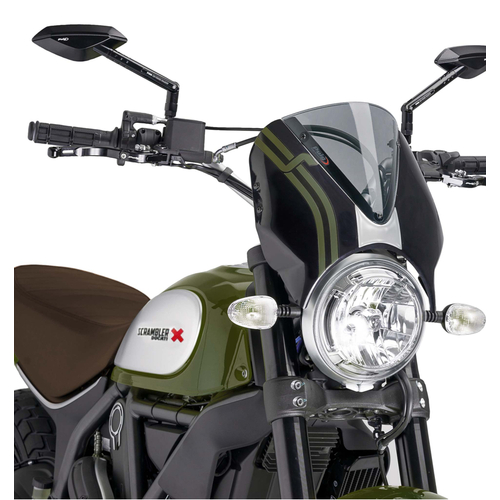 Puig WINDSHIELD RETROVISION SCRAMBLER 15-17 BLACK/SM