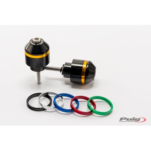 Puig SHORT BAR END W/RINGS HONDA CB500 C/BLACK