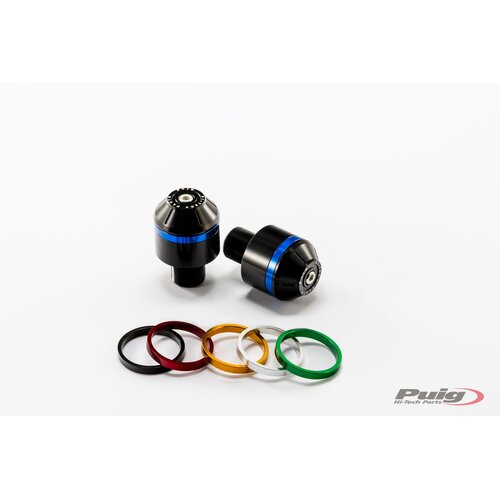 Puig SHORT BAR END W/RINGS KAWASAKI ZX6R 07'-08' C/BLAC