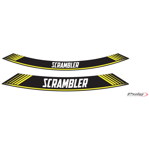 Puig KIT 8 RIM STRIPS SCRAMBLER C/YELLOW