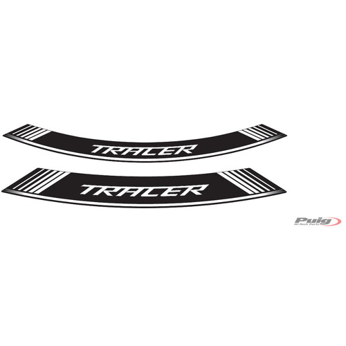 Puig KIT 8 RIM STRIPS TRACER C/WHITE