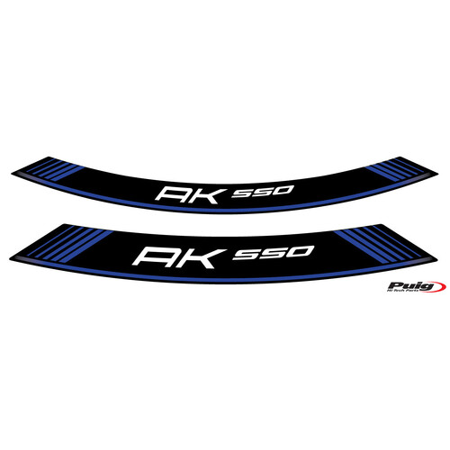 Puig KIT 8 RIM STRIPS KYMCO AK550 C/BLUE