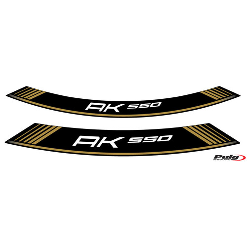 Puig KIT 8 RIM STRIPS KYMCO AK550 C/GOLD