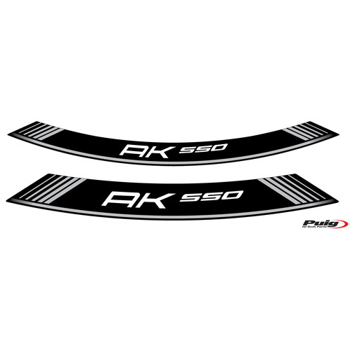 Puig KIT 8 RIM STRIPS KYMCO AK550 C/SILVER