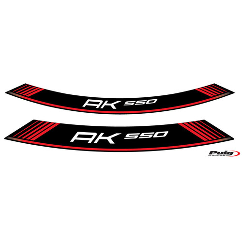 Puig KIT 8 RIM STRIPS KYMCO AK550 C/RED