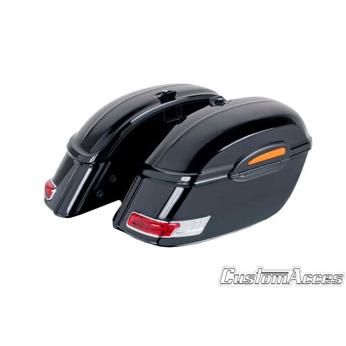 Custom Acces RIGID SADDLEBAG RIGHT SIDE TOP OPENING C/BLACK 35L