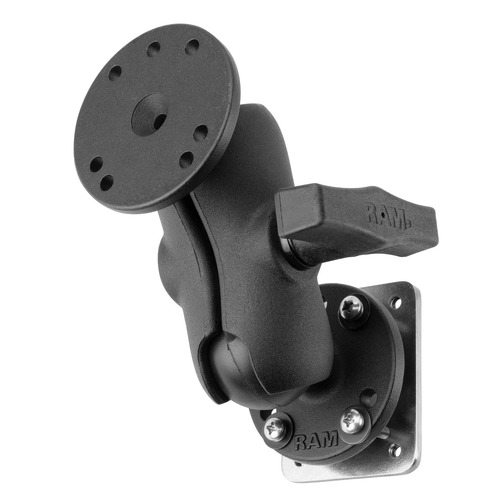 RAM-101-B-225B2U - UNPKD. RAM SHORT DOUBLE BALL MOUNT W/ BACKING PLATE AND HARDWARE