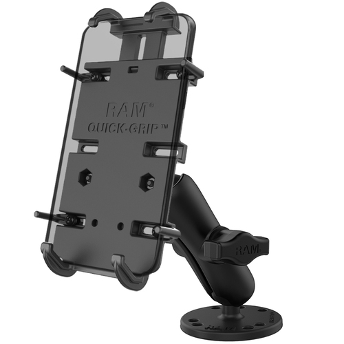 RAM-B-138-PD4U - UNPKD RAM QUICK-GRIP XL UNIVERSAL HOLDER W/ ROUND MOUNTING BASE