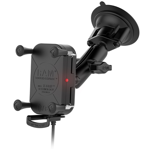 RAM-B-166-UN12W - RAM TOUGH-CHARGE WIRELESS WITH X-GRIP TECHNOLOGY WITH SUCTION CUP MOUNT