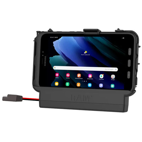 RAM-HOL-SAM61PU - UNPKD EZ-ROLL'R DOCK POWER ONLY FOR SAMSUNG TAB ACTIVE2 & TAB ACTIVE3 W/ SPEAKER BOX