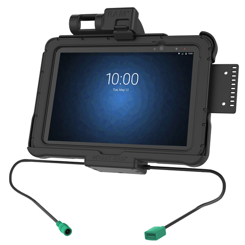 RAM-HOL-ZE11PDU - RAM POWER & DATA SPRING LOADED CRADLE FOR ZEBRA ET5X 10.1" SERIES TABLETS