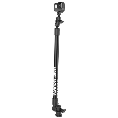 RAP-411-18-A-GOP1-1 - RAM TRACK BASE DIRECT TO TRACK WITH 18" PIPE, SHORT ARM AND GO PRO ADAPTER