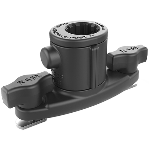 RAP-AAPUDT-1U - UNPKD RAM UNIVERSAL ADAPT-A-POST 2 HOLE DECK/TRACK MOUNT WITH KNOBS AND T-BOLTS