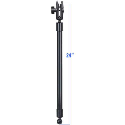 RAP-BB-230-24-201U - RAM 1" TO 1" BALL EXT POLE  24" LG W ARM