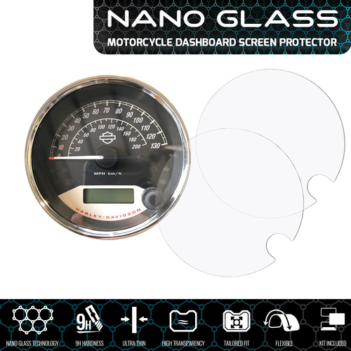 Speedo Angels NANO GLASS Dashboard Screen Protector for HARLEY DAVIDSON STREET ROD 500 700  x 2