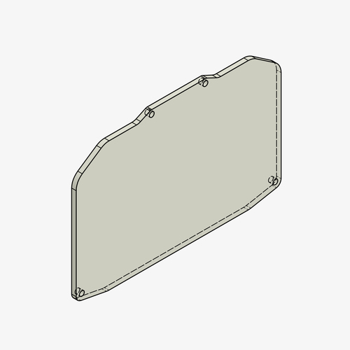 Bonamici Racing PMMA glass spare part Aprilia RSV4 Factory/Tuono V4 21>